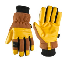 Wells Lamont Cowhide Leather Insulated Glove W/ Knit Wrist (26/27) Brown