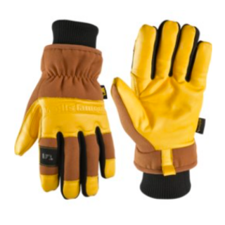 Wells Lamont Cowhide Leather Insulated Glove W/ Knit Wrist (26/27) Brown