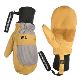 Wells Lamont Hydrahyde Lifty Insulated Mitt W/ Knit Wrist (26/27) Whisk