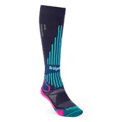 Bridgedale Womens Ski Lightweight - Pattern (26/27) Dark Denim/Pink