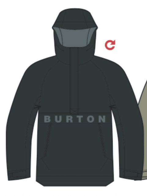 Burton Kids' Burton Frostner 2L Anorak Jacket (26/27) True Black