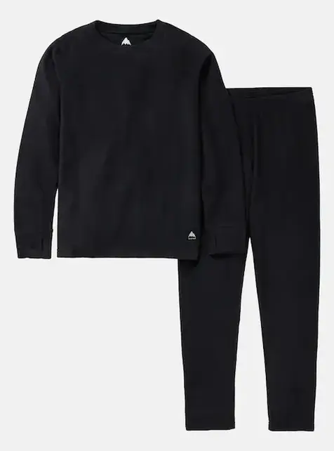 Burton Kids' Fleece Base Layer Set (26/27) True Black-A04