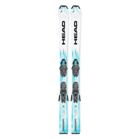 Head Supershape Jrs (26/27) White/Blue + JRS 7.5 GW CA