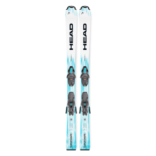 Head Supershape Jrs (26/27) White/Blue + JRS 7.5 GW CA