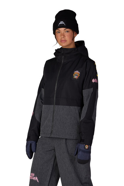 686 Wm Metallica Burning Skull Jkt (26/27) Metallica Black Colorblock