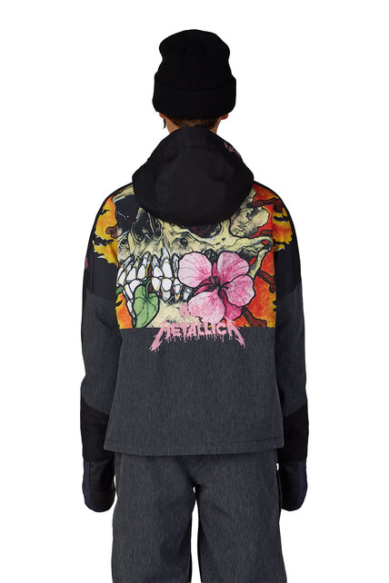 686 Wm Metallica Burning Skull Jkt (26/27) Metallica Black Colorblock