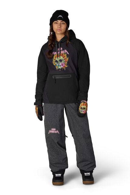 686 Womens Metallica Wp Hoody (26/27) Metallica Black