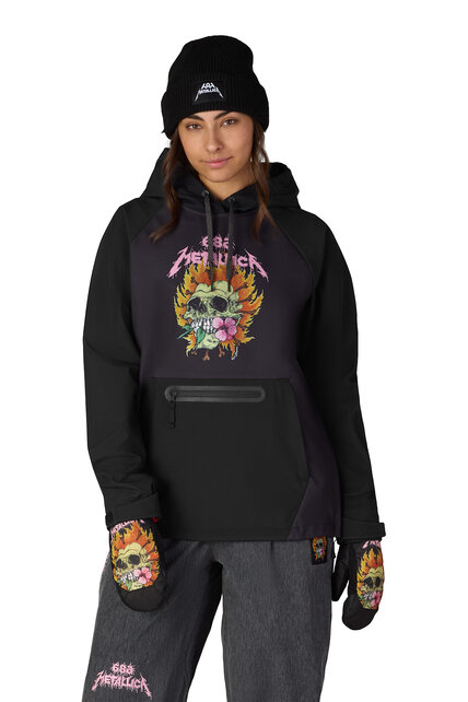 686 Womens Metallica Wp Hoody (26/27) Metallica Black