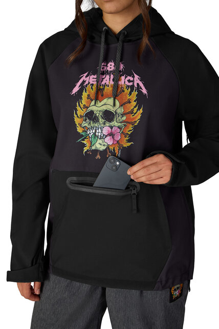 686 Womens Metallica Wp Hoody (26/27) Metallica Black