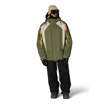 686 Mens 2003 Atom Jacket (26/27) Fatigue Green Colorblock