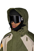 686 Mens 2003 Atom Jacket (26/27) Fatigue Green Colorblock