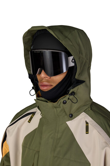 686 Mens 2003 Atom Jacket (26/27) Fatigue Green Colorblock