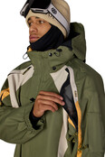 686 Mens 2003 Atom Jacket (26/27) Fatigue Green Colorblock