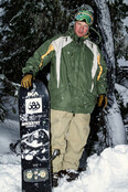 686 Mens 2003 Atom Jacket (26/27) Fatigue Green Colorblock