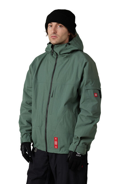 686 Mens 686 Dojo Shell Jacket (26/27) Faded Green Crinkle