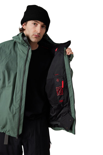 686 Mens 686 Dojo Shell Jacket (26/27) Faded Green Crinkle
