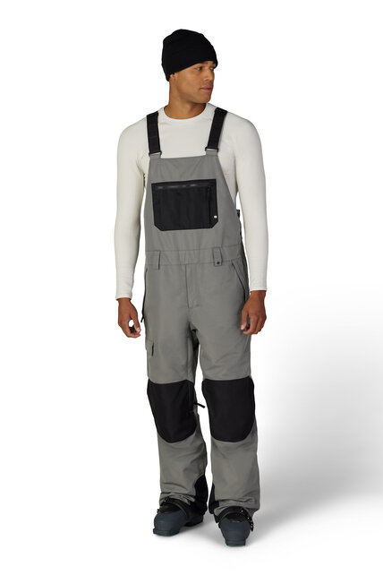 686 Mens Hot Lap Insulated Bib (26/27) Rhino Grey Colorblock