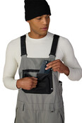 686 Mens Hot Lap Insulated Bib (26/27) Rhino Grey Colorblock