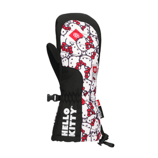686 Youth Heat Insulated Mitt (26/27) Hello Kitty White