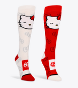 686 Womens Hello Kitty Socks - 2Pk (26/27) Assorted 2