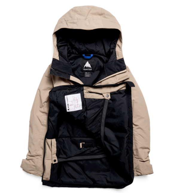 Burton Kids' Burton Frostner 2L Anorak Jacket (26/27) Summit Taupe/True Black