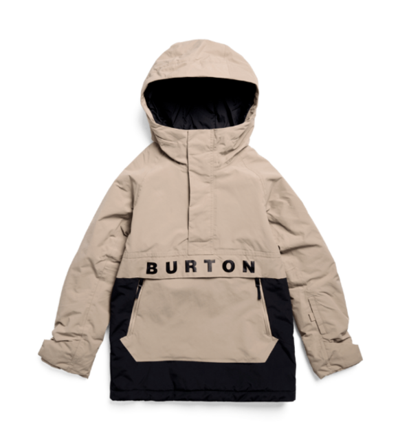 Burton Kids' Burton Frostner 2L Anorak Jacket (26/27) Summit Taupe/True Black