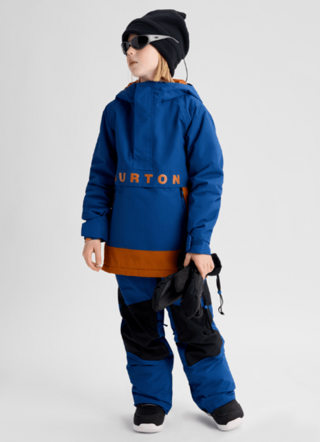 Burton Kids' Burton Frostner 2L Anorak Jacket (26/27) Twilight Blue/Spiced Chai