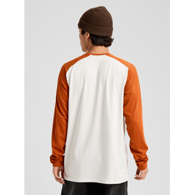 Burton Men's Roadie Base Layer Tech T-Shirt (26/27) Stout White/Spiced Chai