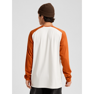 Burton Men's Roadie Base Layer Tech T-Shirt (26/27) Stout White/Spiced Chai