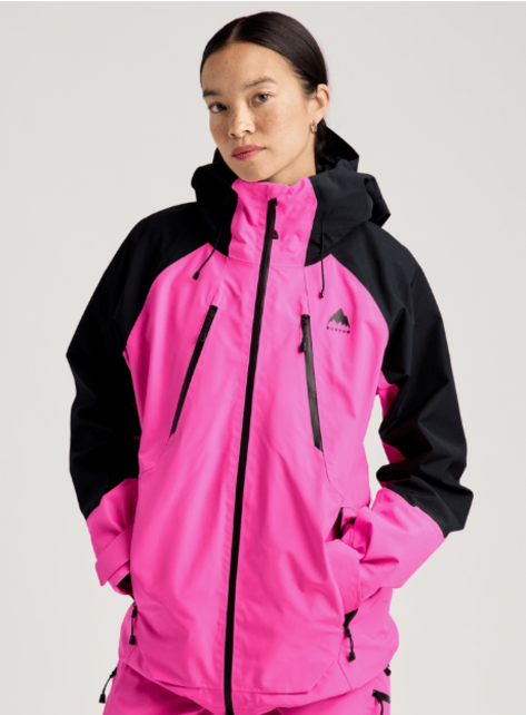 Burton Women's Reserve GORE-TEX® 2L Jacket (26/27) True Black/Shockwave Pink
