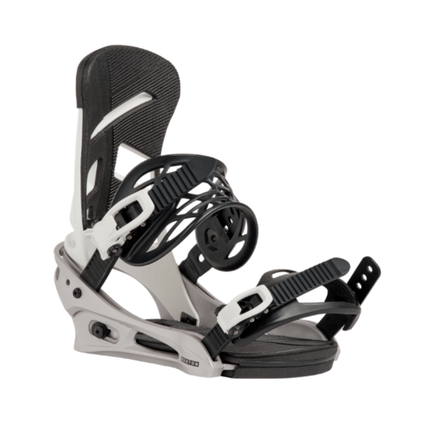 Burton Men's Mission Re:Flex Snowboard Bindings (26/27) White/Silver