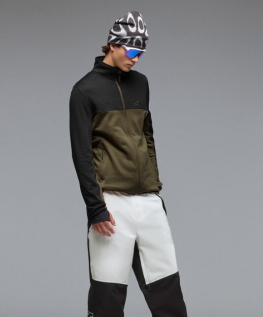 Oakley Canopy Full Zip Sweatshirt (26/27) Blackout/Deep Olive