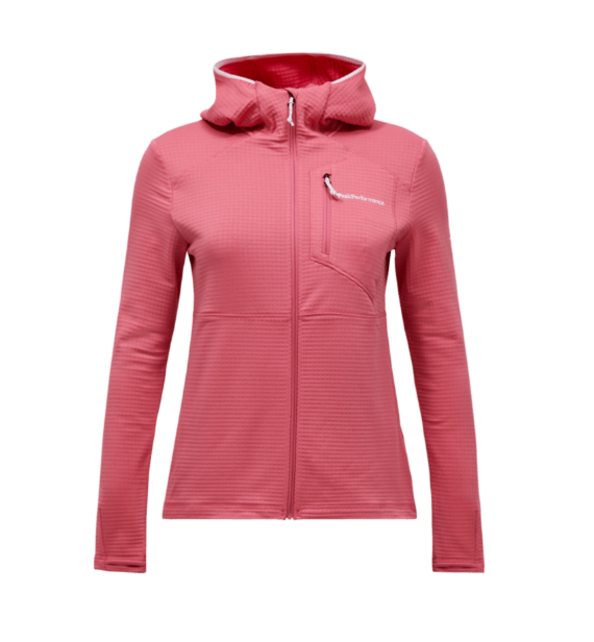 Peak Preformance W Trail Polartec Zip Hood (26/27) Mountain Blush