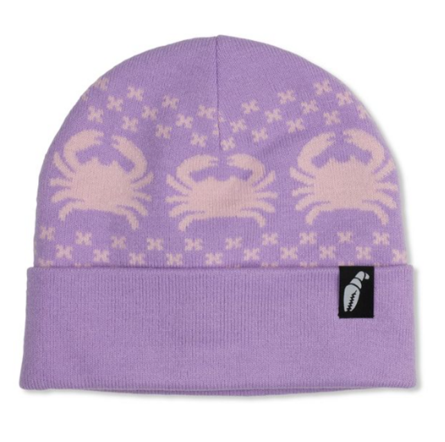 Crab Grab Nordicrab Beanie (26/27) Pastel Purple And Pink