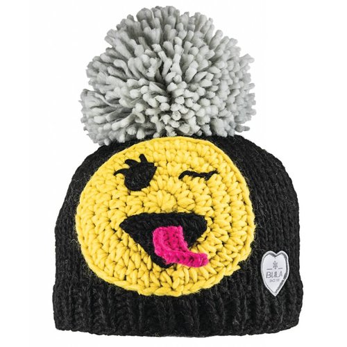BULA Bula Kids Happy Beanie (20/21) Black OS BULA Bula Kids Happy Beanie (20/21) Black OS