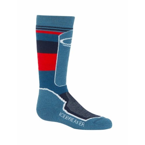 ICEBREAKER ICEBREAKER KIDS SNOW MEDIUM OTC GRANITE BLUE/SNOW/CHILI RED-406 ICEBREAKER ICEBREAKER KIDS SNOW MEDIUM OTC GRANITE BLUE/SNOW/CHILI RED-406