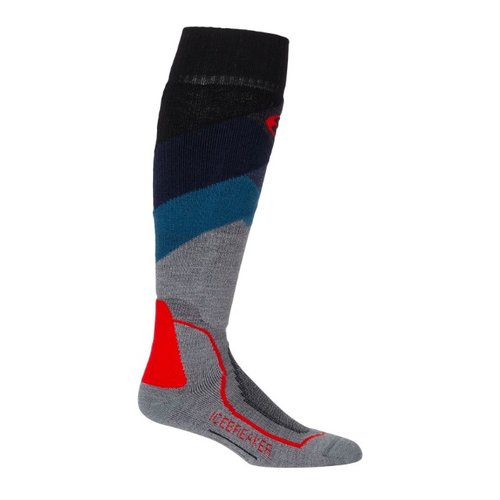 ICEBREAKER ICEBREAKER MENS SKI + MEDIUM OTC GLADES TWISTER HTHR/FATHOM HTHR/CHILI RED-2 ICEBREAKER ICEBREAKER MENS SKI + MEDIUM OTC GLADES TWISTER HTHR/FATHOM HTHR/CHILI RED-2