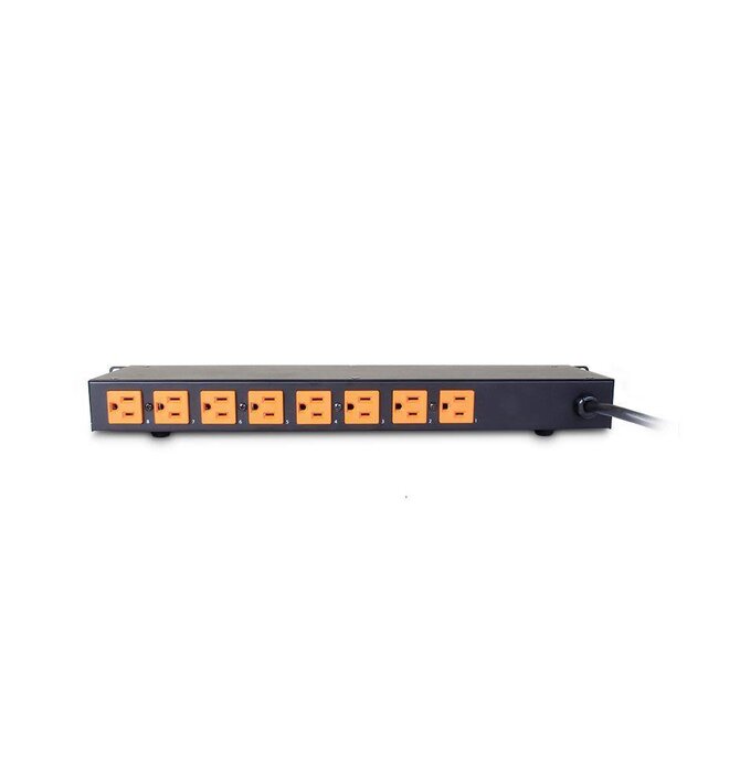 Rack Mount Power Strip with 8 Individual Switches, WB-100-RSW-8
