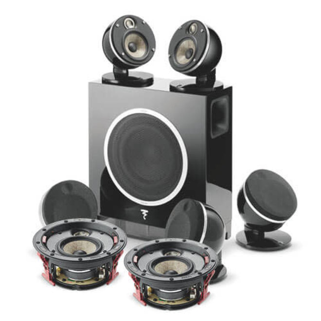 комплект акустики 2. 1. Focal dome flax sat 1. 1. 1 black.