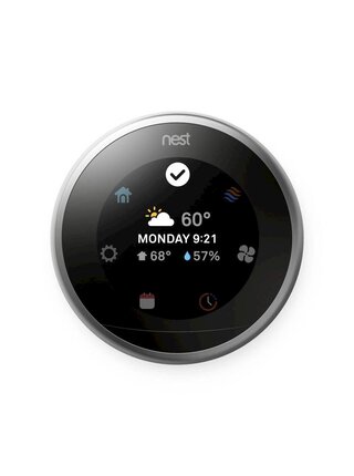 Nest Learning Thermostat 3rd Gen, Polished Steel