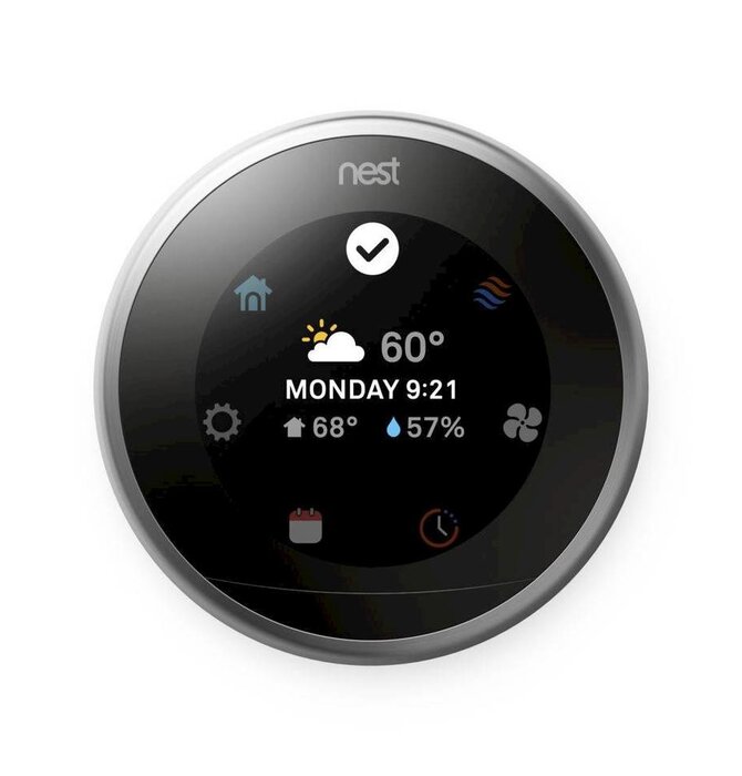 Nest Learning Thermostat 3rd Gen., Polished Steel, T3019US