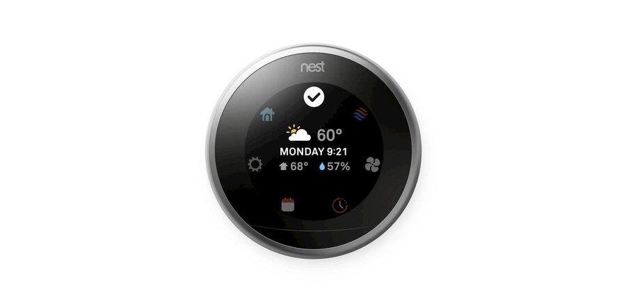 Nest Learning Thermostat 3rd Gen, Polished Steel