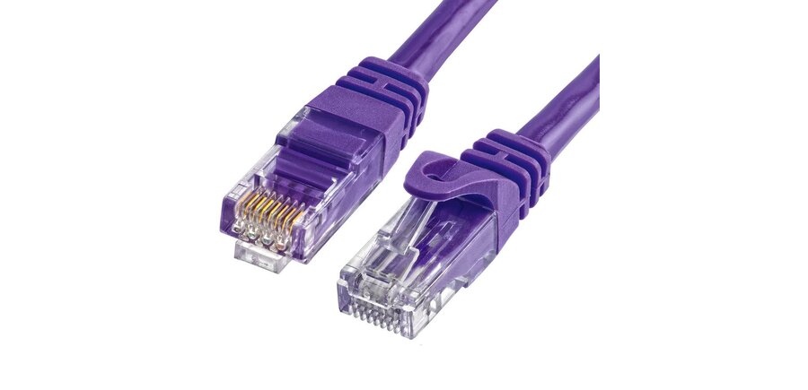 65' Cat6 Premium Shielded Networking Cable, Purple