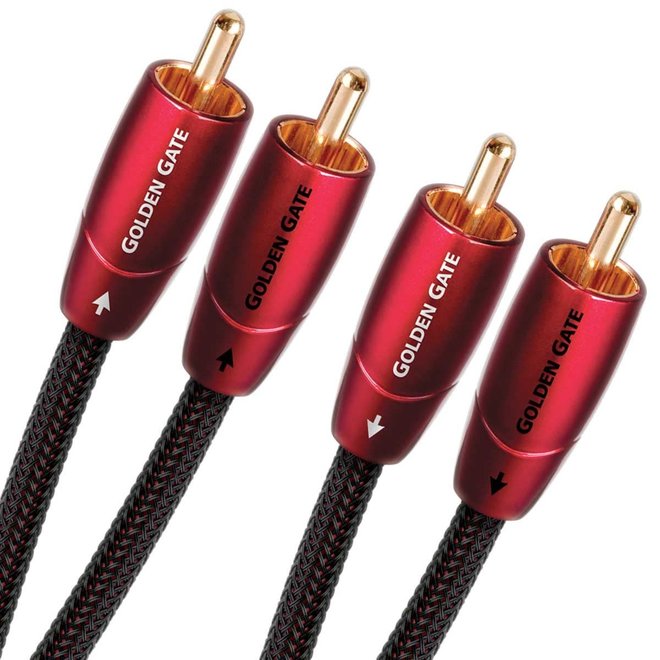 Analog-Audio Cable Golden Gate RCA-RCA (Black/Red Braid)