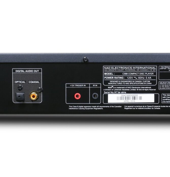 C 568 Compact Disc Player