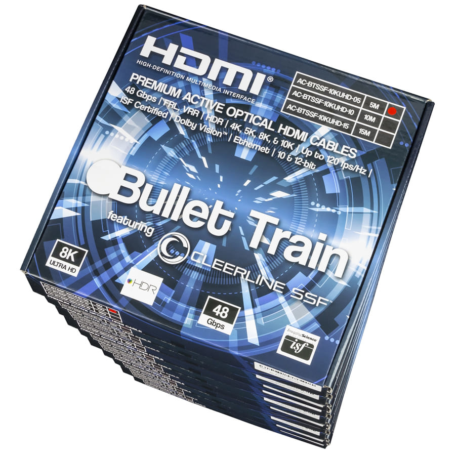 AV Pro Edge Bullet Train Ultra High Bandwidth 8K / 10K / 5K / 4K Hybrid Optical HDMI Cable