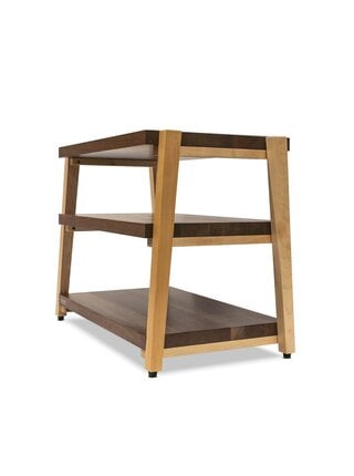 RigidRack® 3 Shelf Walnut Shelves - Maple Legs