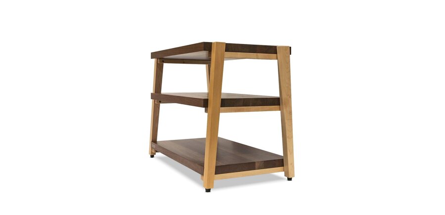 RigidRack® 3 Shelf Maple Shelves - Walnut Legs