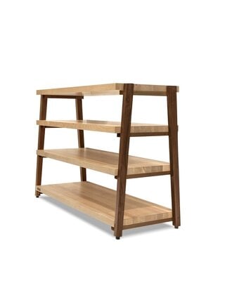 RigidRack® 4 Shelf Maple Shelves - Walnut Legs