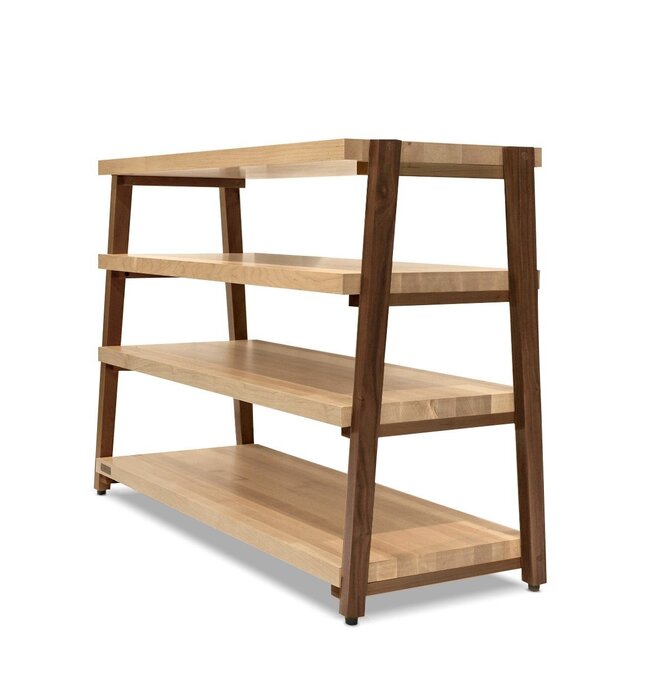 RigidRack® 4 Shelf Maple Shelves - Walnut Legs